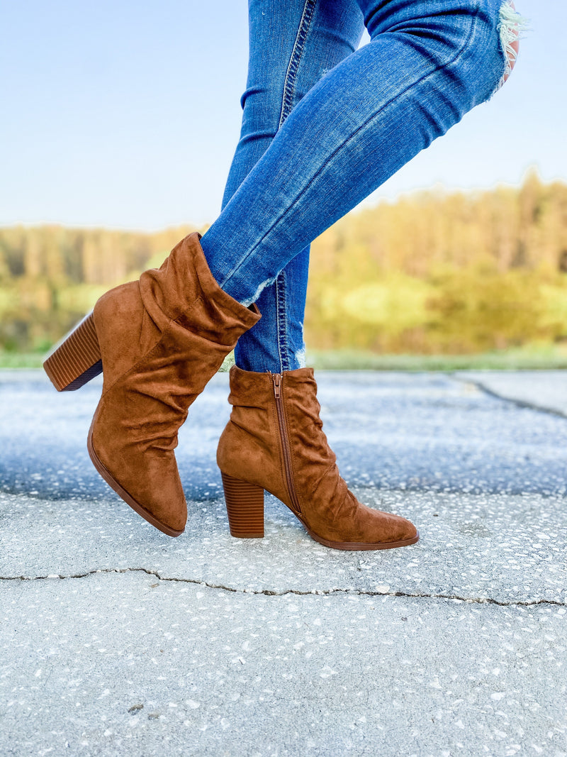 Camel Slouchy Bootie