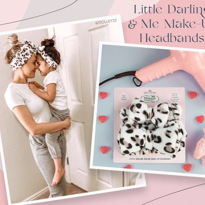 Leopard Print Little Darling and Me Make-up Spa Headbands