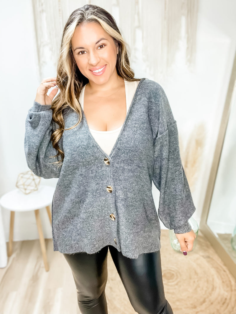 More To Say Button Down Cardigan